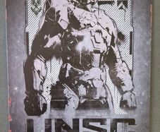 Vintage Style  Metal Sign. HALO, the master cheif.