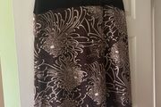 Brown midi skirt