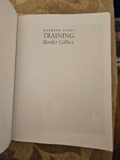 Training Border Collies. By Barbara Sykes's Large Volume Paperback In Good Condition.  See Photos For Same.