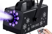 Snow Machine with Lights 900W Fake Snowflake Machine Indoor 9 LED 15 Color Lights Effect with Wireless Remote Control Snow Maker Portable for Parties &amp; Stage