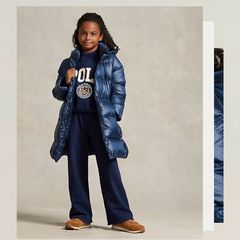 Polo Ralph Lauren Kids water resistant long down puffer coat