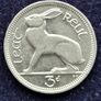 Ireland 1935 Low Mintage Excellent Three Pence coin Image 2