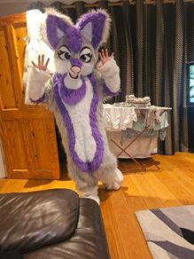furry costume fursuit mascot suit purple husky