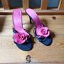 Size 5 Black and Pink Sandals Image 2