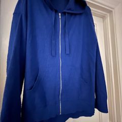 Blue Zip Hoodie Cardigan