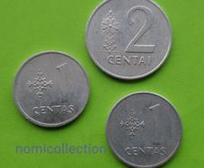 Lithuania 1991 year coins.