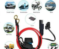 Charger Cable For Motorcycle Battery Terminal To SAE Quick Extension Cable With 10A Fuse O Connector Battery Charger Adapter