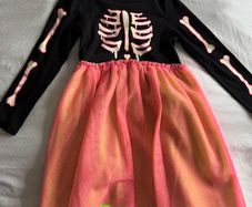 Kids Costume dress - neon skeleton