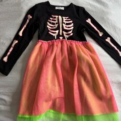 Kids Costume dress - neon skeleton