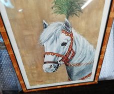 Vintage 2 PRINTs of 2 Horses Punch