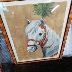 Vintage 2 PRINTs of 2 Horses Punch