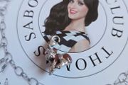 Thomas Sabo bulldog charm 925 sterling silver, brown enamel