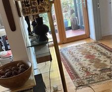 VINTAGE Brass Corinthian Column Stand Floor lamp with Shade