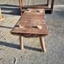 Hand made chestnut stool Image 3
