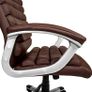 Executive Office Chair Swivel Chair With Padded Armrests Brown Nationwide Delivery Image 4