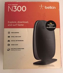 BELKIN N300 Wireless N Modem Router, 4 PORT 10/100