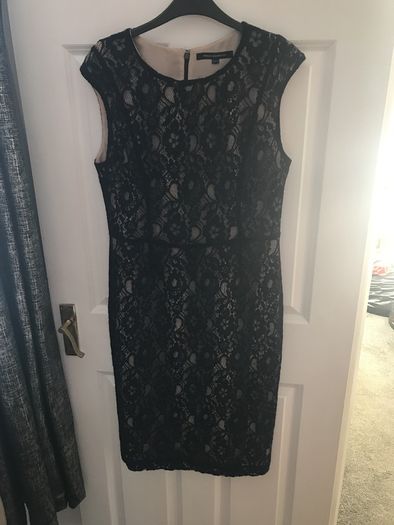 french connection navy midi dress