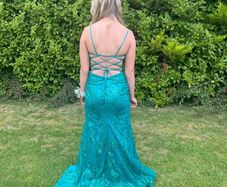 green debs/prom dress