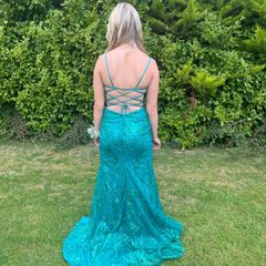 green debs/prom dress