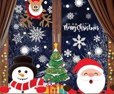 Christmas Window Stickers Christmas Window Decorations Window Stickers Christmas Snowflake Window Clings for Home Office Xmas Window Decorations Snowflake Window Decorations for Kids (FREE POSTAGE)