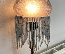 Art Deco pale blue Charlestone lamp