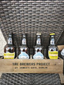 Guinness crate and four bottles