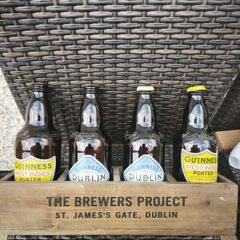 Guinness crate and four bottles