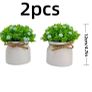 2 Pcs Artificial Potted Plants / Mini Fake Plants Image 2