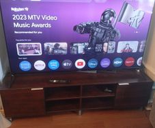 Bravia 65 inch TV and cabinet