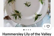 Large Hammersley Lily of the Valley China Dinner Plate