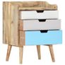 Bedside Cabinet 47x35x63 cm Solid Mango Wood Image 4