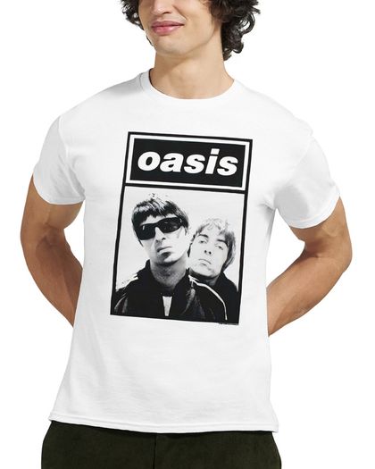 Oasis Band Photo Vintage Style Heavyweight Unisex Crewneck T-shirt