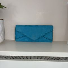 Dorothy Perkins Turquoise Faux-suede Clutch Handbag