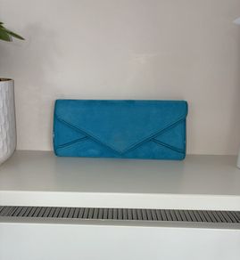 Dorothy Perkins Turquoise Faux-suede Clutch Handbag
