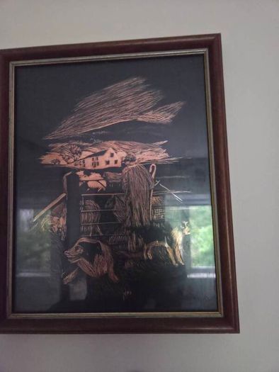 Authentic Maloney Signs Co. Clare Engraved Copper Art (Set of 2) - Rural Scenes