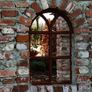 Iron Window with Round Arch | Approx. 98 x 54 cm | Cast Iron Window in Antique Style | for Garden Wall, Garden Shed and Stable Window Image 4