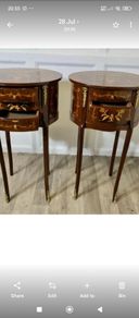 Louis XVI ornate side tables.. fantastic french furniture..