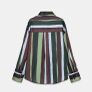 Fab Zara Green & Brown Satin Stripe Shirt  Size XL runs big UK 14 Image 7