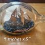 Handmade Brigantine Ship in a Bottle  Unique Maritine Craft Image 5