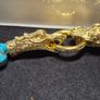 Turquoise Necklace with gold fillled elements Image 5