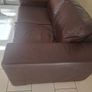 Natuzzi brown leather sofa Image 3