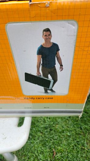 Portable table with benches