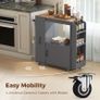 Kitchen Trolley with Power Outlet Kitchen Island Cart  Pull-Out Drawer Image 5