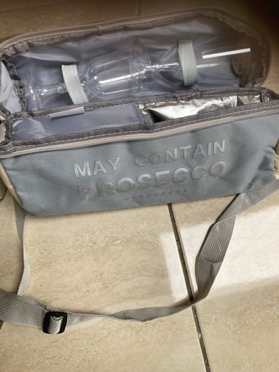 bags cooler wine / Prosecco  with two glasses