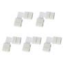5x 10mm 4 Pin 3528 5050 RGB LED Strip Light Wire PCB Connector Mix shape L T Straight Clips Image 3