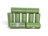 PE Grass Green Dog Poo Bags - 10 x rolls - 15 bags per roll