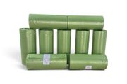 PE Grass Green Dog Poo Bags - 10 x rolls - 15 bags per roll