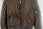 All Saints Green Bomber Jacket Size S