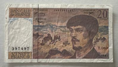 France 20 Francs 1997 Banknote