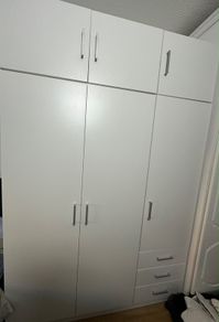 Wardrobe with top cabinet